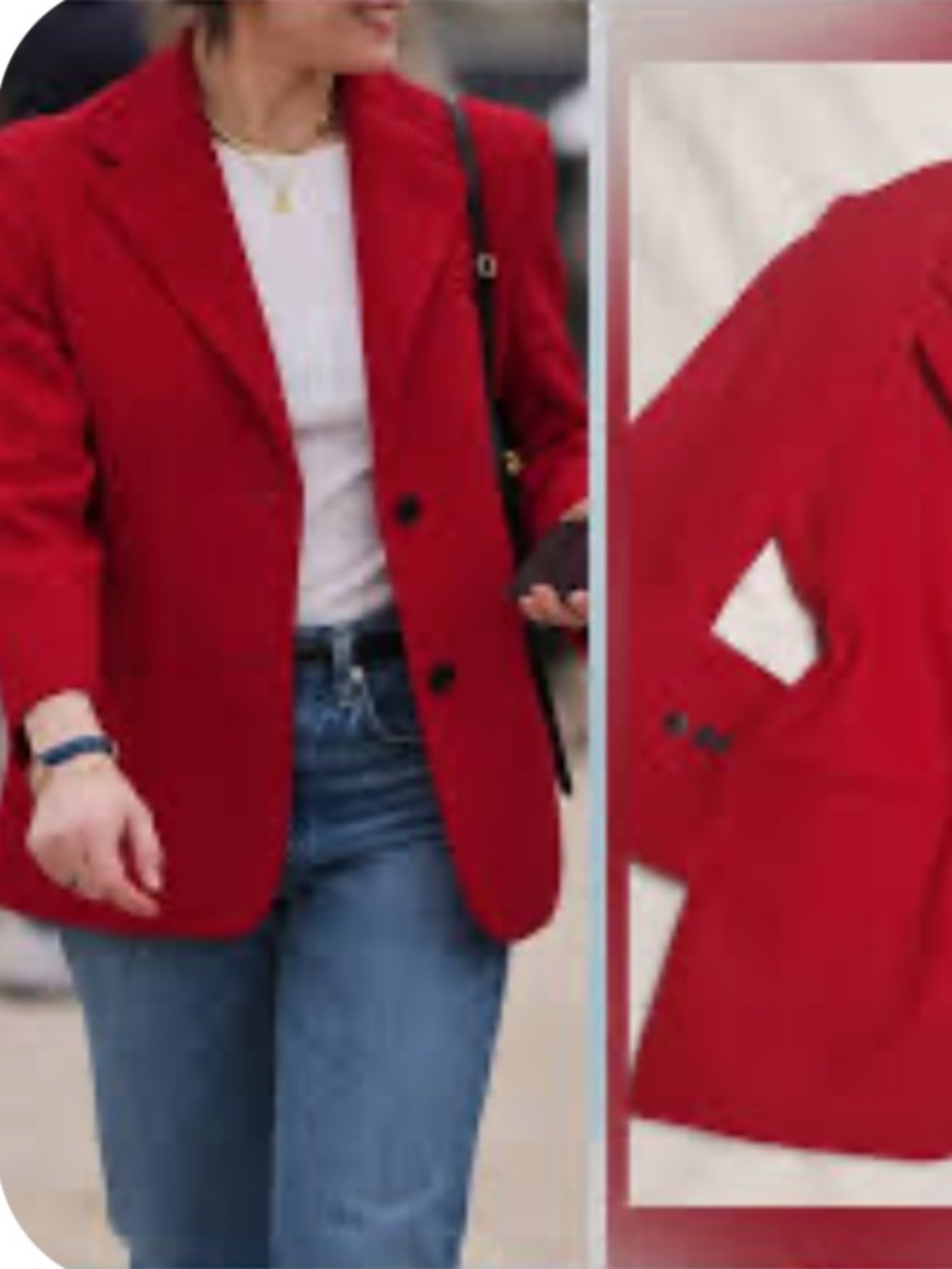 A NEW DAY Red 100% Wool Blazer Jacket Size 8 NWOT